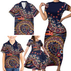 Adelaide Crows NAIDOC Week 2026 Family Matching Short Sleeve Bodycon Dress and Hawaiian Shirt Australian Aboriginal Dot Art Dreamtime Pattern Style