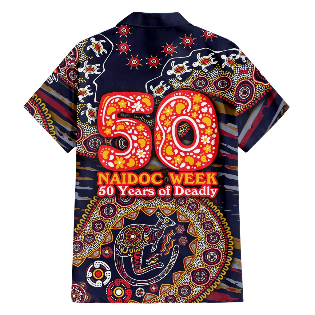 Adelaide Crows NAIDOC Week 2026 Family Matching Short Sleeve Bodycon Dress and Hawaiian Shirt Australian Aboriginal Dot Art Dreamtime Pattern Style