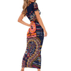 Adelaide Crows NAIDOC Week 2026 Family Matching Short Sleeve Bodycon Dress and Hawaiian Shirt Australian Aboriginal Dot Art Dreamtime Pattern Style