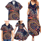 Adelaide Crows NAIDOC Week 2026 Family Matching Summer Maxi Dress and Hawaiian Shirt Australian Aboriginal Dot Art Dreamtime Pattern Style