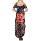 Adelaide Crows NAIDOC Week 2026 Family Matching Summer Maxi Dress and Hawaiian Shirt Australian Aboriginal Dot Art Dreamtime Pattern Style