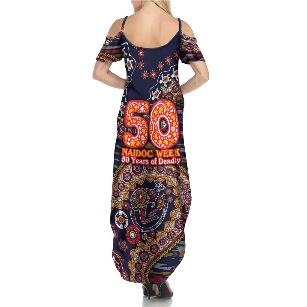 Adelaide Crows NAIDOC Week 2026 Family Matching Summer Maxi Dress and Hawaiian Shirt Australian Aboriginal Dot Art Dreamtime Pattern Style