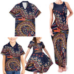 Adelaide Crows NAIDOC Week 2026 Family Matching Tank Maxi Dress and Hawaiian Shirt Australian Aboriginal Dot Art Dreamtime Pattern Style