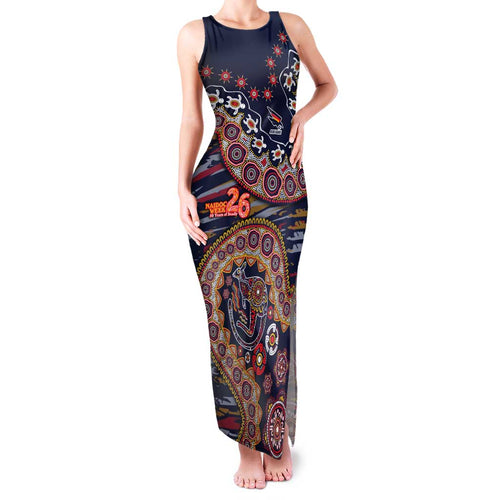Adelaide Crows NAIDOC Week 2026 Family Matching Tank Maxi Dress and Hawaiian Shirt Australian Aboriginal Dot Art Dreamtime Pattern Style