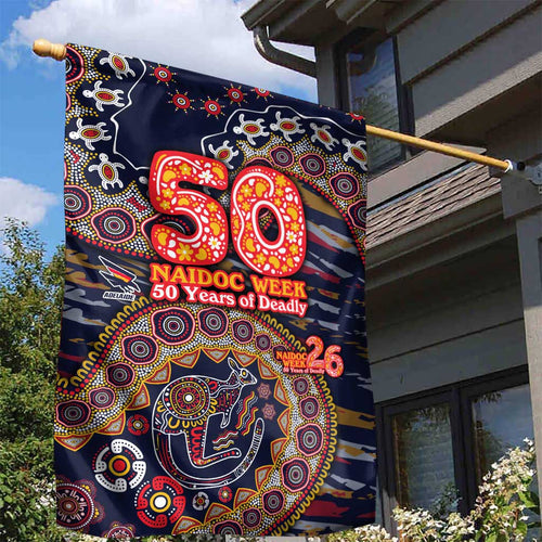 Adelaide Crows NAIDOC Week 2026 Garden Flag Australian Aboriginal Dot Art Dreamtime Pattern Style