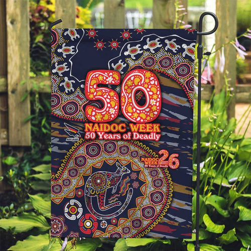 Adelaide Crows NAIDOC Week 2026 Garden Flag Australian Aboriginal Dot Art Dreamtime Pattern Style