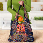 Adelaide Crows NAIDOC Week 2026 Grocery Bag Australian Aboriginal Dot Art Dreamtime Pattern Style