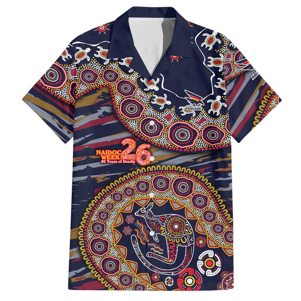 Adelaide Crows NAIDOC Week 2026 Hawaiian Shirt Australian Aboriginal Dot Art Dreamtime Pattern Style