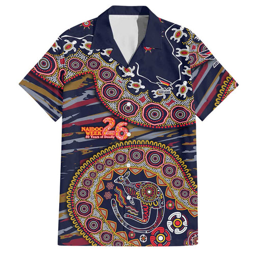 Adelaide Crows NAIDOC Week 2026 Hawaiian Shirt Australian Aboriginal Dot Art Dreamtime Pattern Style