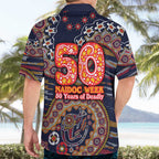 Adelaide Crows NAIDOC Week 2026 Hawaiian Shirt Australian Aboriginal Dot Art Dreamtime Pattern Style