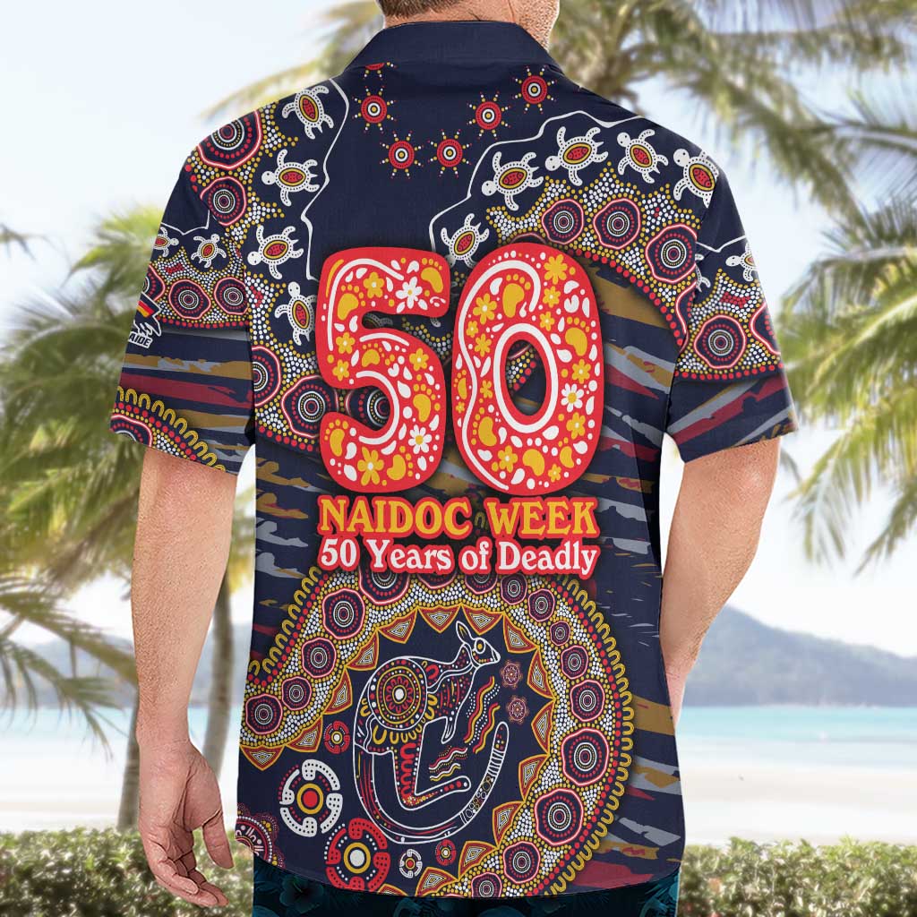 Adelaide Crows NAIDOC Week 2026 Hawaiian Shirt Australian Aboriginal Dot Art Dreamtime Pattern Style