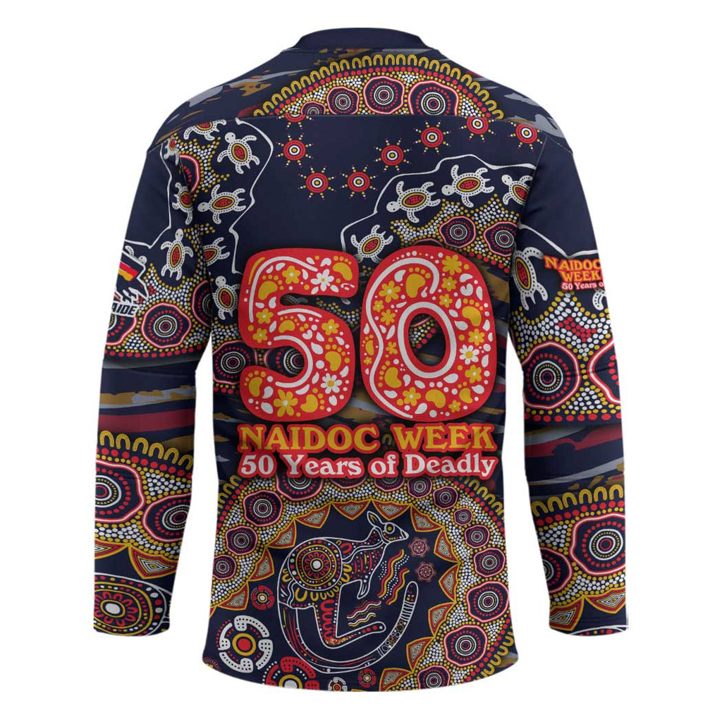 Adelaide Crows NAIDOC Week 2026 Hockey Jersey Australian Aboriginal Dot Art Dreamtime Pattern Style