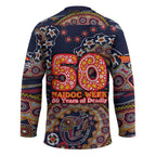 Adelaide Crows NAIDOC Week 2026 Hockey Jersey Australian Aboriginal Dot Art Dreamtime Pattern Style