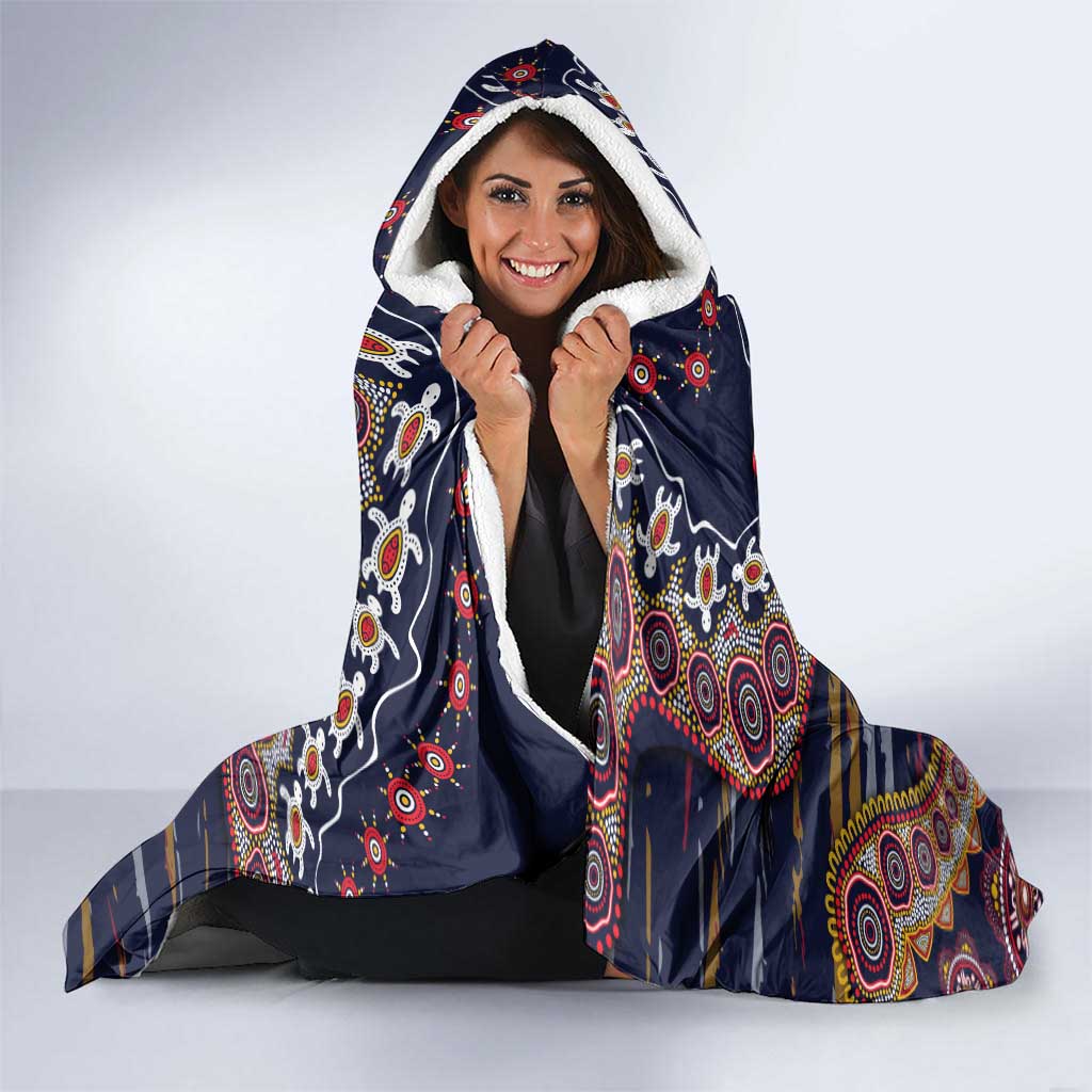 Adelaide Crows NAIDOC Week 2026 Hooded Blanket Australian Aboriginal Dot Art Dreamtime Pattern Style