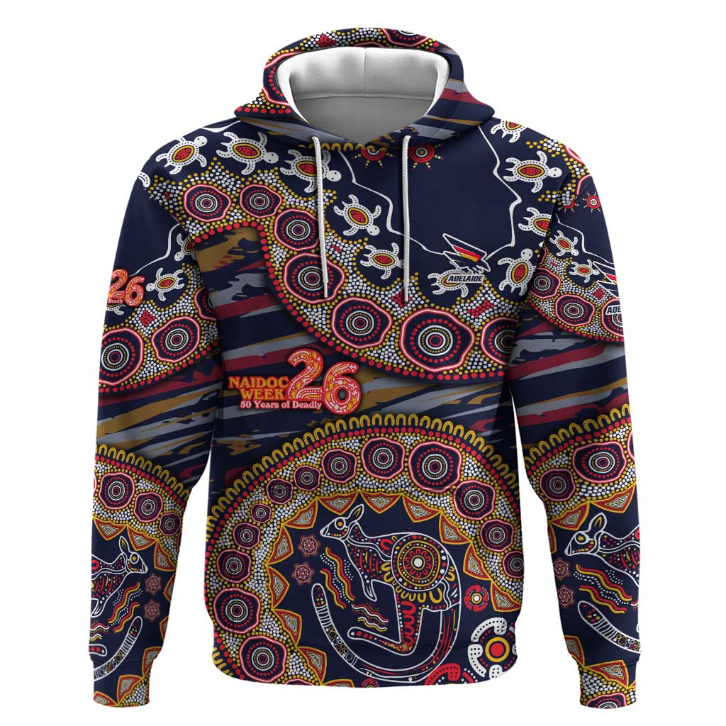 Adelaide Crows NAIDOC Week 2026 Hoodie Australian Aboriginal Dot Art Dreamtime Pattern Style