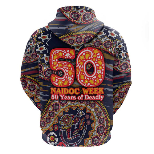 Adelaide Crows NAIDOC Week 2026 Hoodie Australian Aboriginal Dot Art Dreamtime Pattern Style