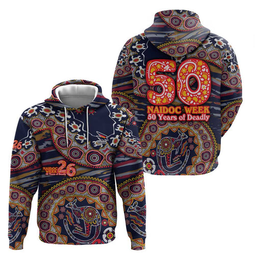 Adelaide Crows NAIDOC Week 2026 Hoodie Australian Aboriginal Dot Art Dreamtime Pattern Style