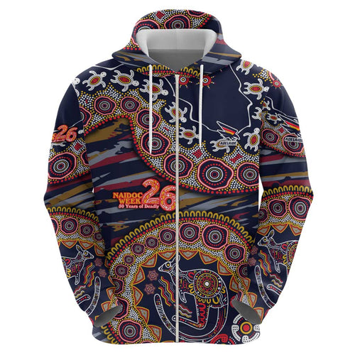 Adelaide Crows NAIDOC Week 2026 Hoodie Australian Aboriginal Dot Art Dreamtime Pattern Style