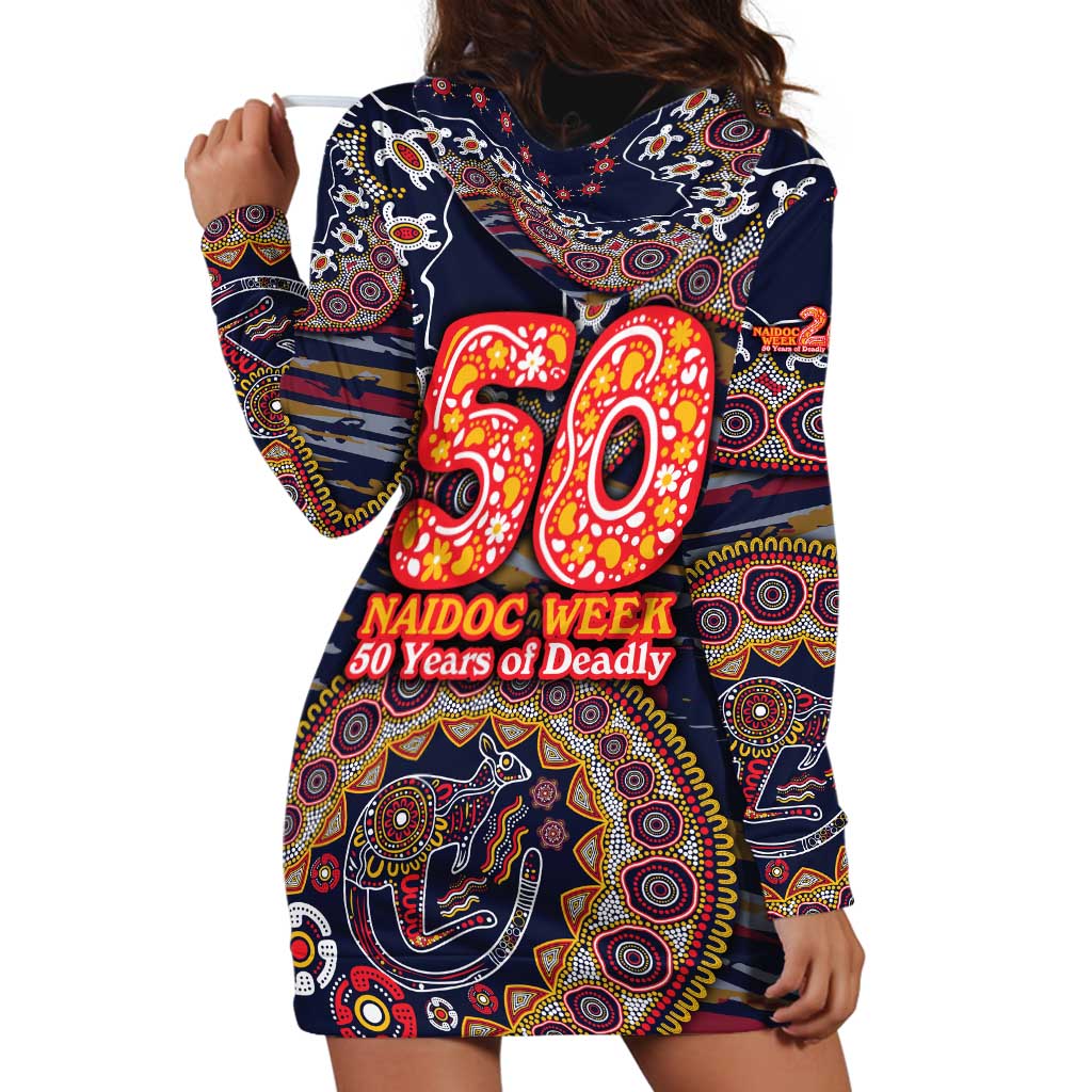 Adelaide Crows NAIDOC Week 2026 Hoodie Dress Australian Aboriginal Dot Art Dreamtime Pattern Style