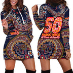 Adelaide Crows NAIDOC Week 2026 Hoodie Dress Australian Aboriginal Dot Art Dreamtime Pattern Style