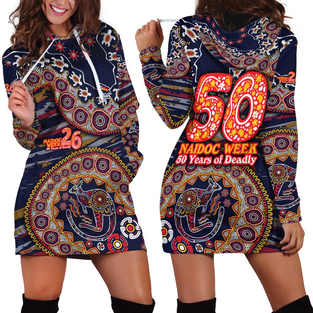 Adelaide Crows NAIDOC Week 2026 Hoodie Dress Australian Aboriginal Dot Art Dreamtime Pattern Style