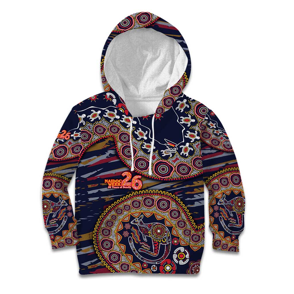 Adelaide Crows NAIDOC Week 2026 Kid Hoodie Australian Aboriginal Dot Art Dreamtime Pattern Style