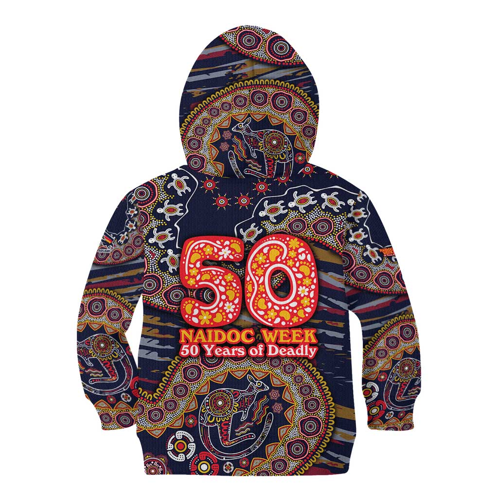 Adelaide Crows NAIDOC Week 2026 Kid Hoodie Australian Aboriginal Dot Art Dreamtime Pattern Style