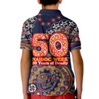 Adelaide Crows NAIDOC Week 2026 Kid Polo Shirt Australian Aboriginal Dot Art Dreamtime Pattern Style
