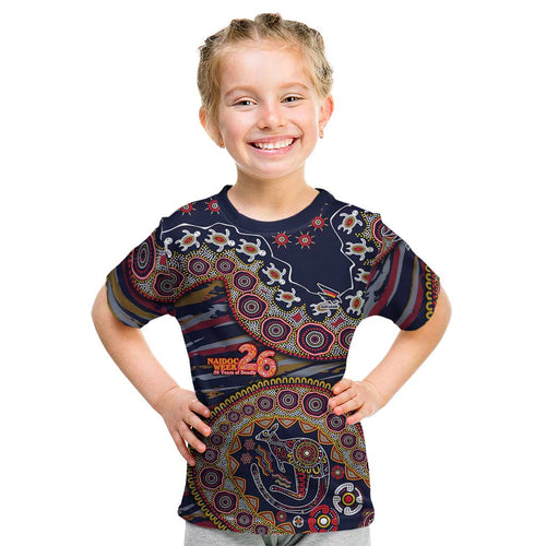 Adelaide Crows NAIDOC Week 2026 Kid T Shirt Australian Aboriginal Dot Art Dreamtime Pattern Style