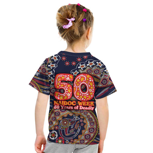 Adelaide Crows NAIDOC Week 2026 Kid T Shirt Australian Aboriginal Dot Art Dreamtime Pattern Style