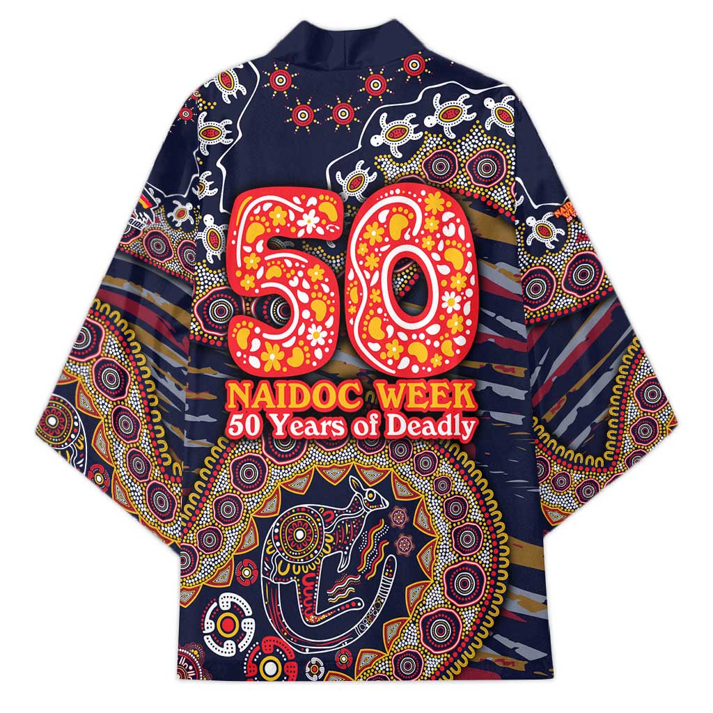 Adelaide Crows NAIDOC Week 2026 Kimono Australian Aboriginal Dot Art Dreamtime Pattern Style