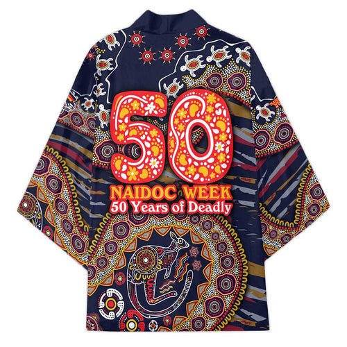 Adelaide Crows NAIDOC Week 2026 Kimono Australian Aboriginal Dot Art Dreamtime Pattern Style