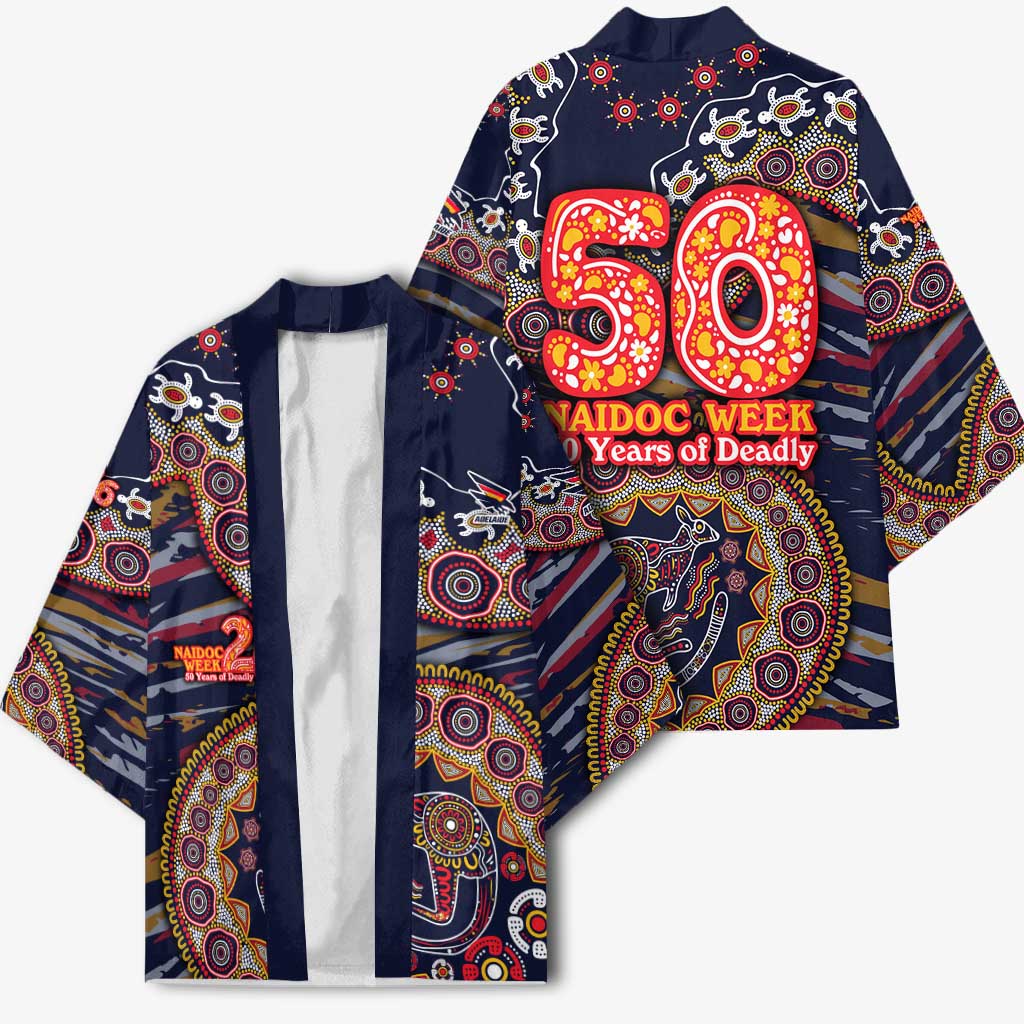 Adelaide Crows NAIDOC Week 2026 Kimono Australian Aboriginal Dot Art Dreamtime Pattern Style