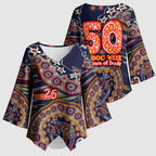 Adelaide Crows NAIDOC Week 2026 Kimono Sleeve Blouse Australian Aboriginal Dot Art Dreamtime Pattern Style