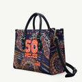 Adelaide Crows NAIDOC Week 2026 Leather Bag Australian Aboriginal Dot Art Dreamtime Pattern Style