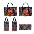 Adelaide Crows NAIDOC Week 2026 Leather Bag Australian Aboriginal Dot Art Dreamtime Pattern Style
