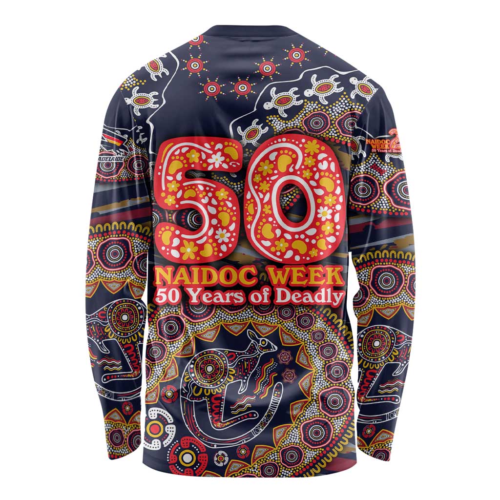Adelaide Crows NAIDOC Week 2026 Long Sleeve Shirt Australian Aboriginal Dot Art Dreamtime Pattern Style