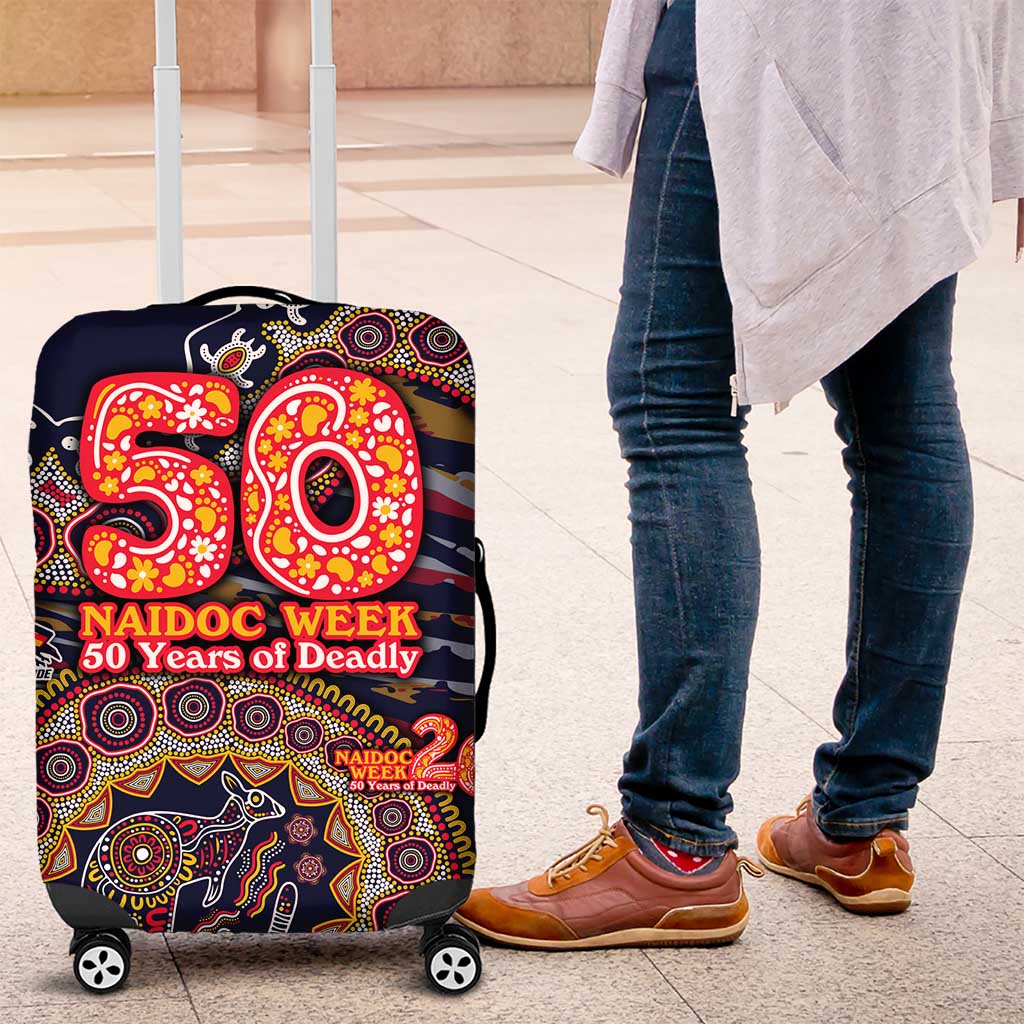 Adelaide Crows NAIDOC Week 2026 Luggage Cover Australian Aboriginal Dot Art Dreamtime Pattern Style