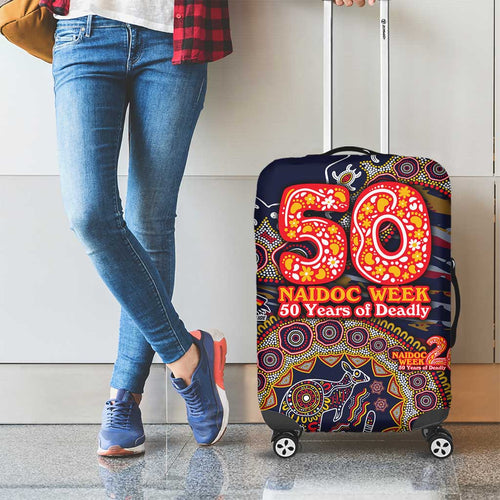 Adelaide Crows NAIDOC Week 2026 Luggage Cover Australian Aboriginal Dot Art Dreamtime Pattern Style