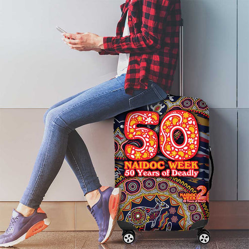 Adelaide Crows NAIDOC Week 2026 Luggage Cover Australian Aboriginal Dot Art Dreamtime Pattern Style