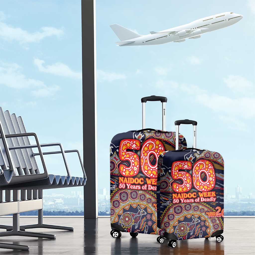 Adelaide Crows NAIDOC Week 2026 Luggage Cover Australian Aboriginal Dot Art Dreamtime Pattern Style