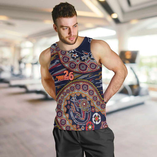 Adelaide Crows NAIDOC Week 2026 Men Tank Top Australian Aboriginal Dot Art Dreamtime Pattern Style