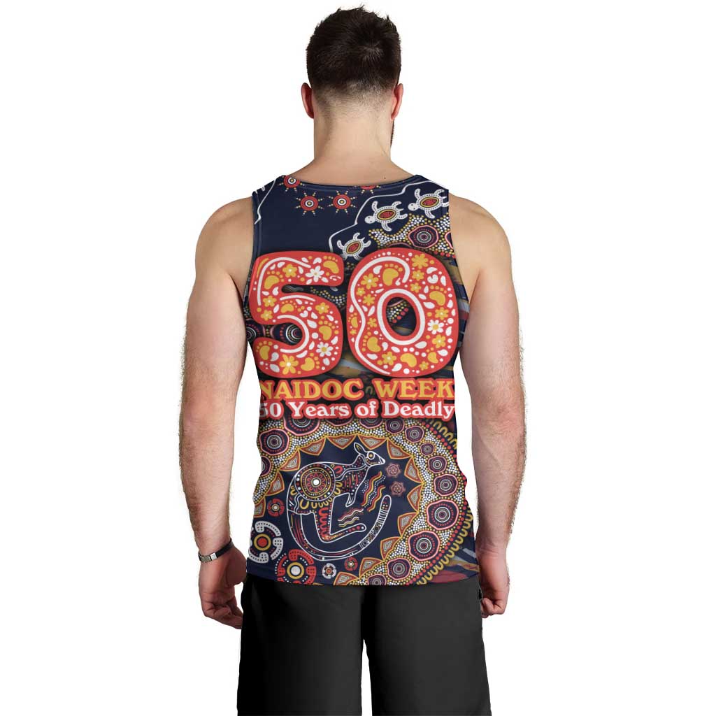 Adelaide Crows NAIDOC Week 2026 Men Tank Top Australian Aboriginal Dot Art Dreamtime Pattern Style