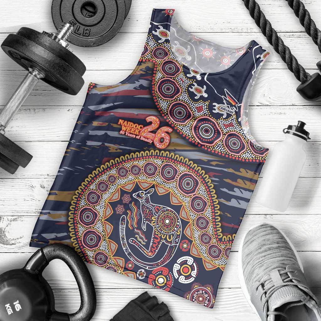 Adelaide Crows NAIDOC Week 2026 Men Tank Top Australian Aboriginal Dot Art Dreamtime Pattern Style