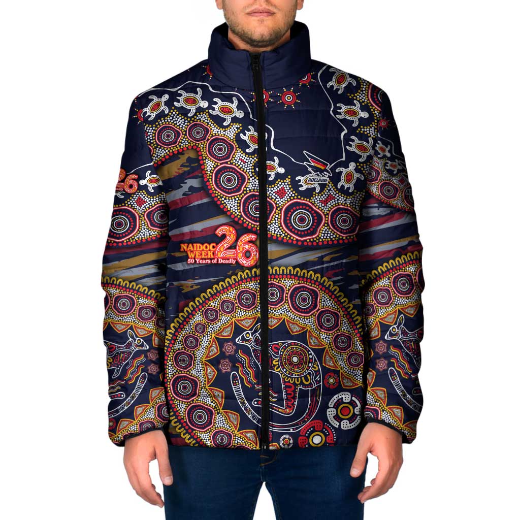 Adelaide Crows NAIDOC Week 2026 Padded Jacket Australian Aboriginal Dot Art Dreamtime Pattern Style
