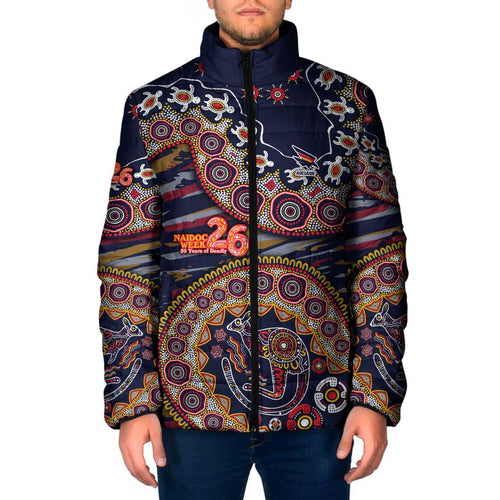Adelaide Crows NAIDOC Week 2026 Padded Jacket Australian Aboriginal Dot Art Dreamtime Pattern Style