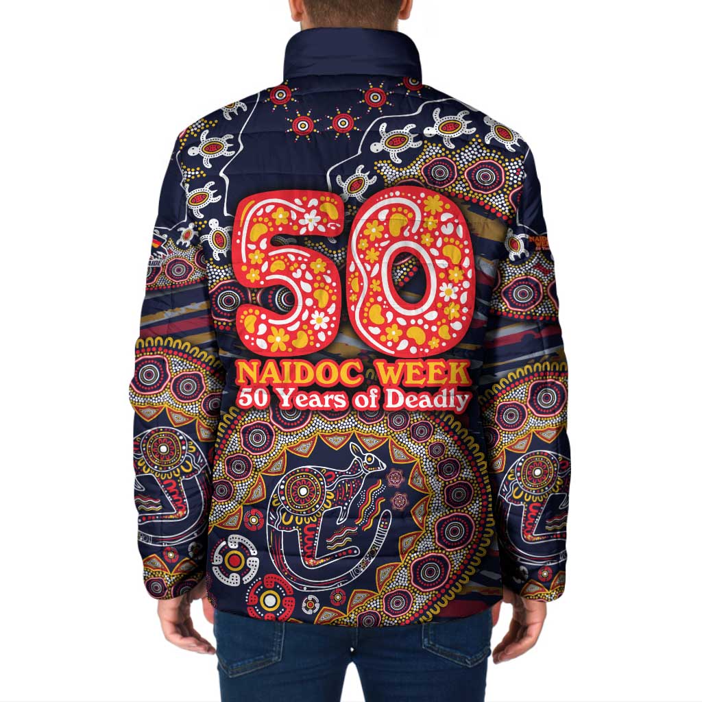 Adelaide Crows NAIDOC Week 2026 Padded Jacket Australian Aboriginal Dot Art Dreamtime Pattern Style