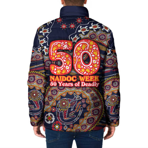Adelaide Crows NAIDOC Week 2026 Padded Jacket Australian Aboriginal Dot Art Dreamtime Pattern Style