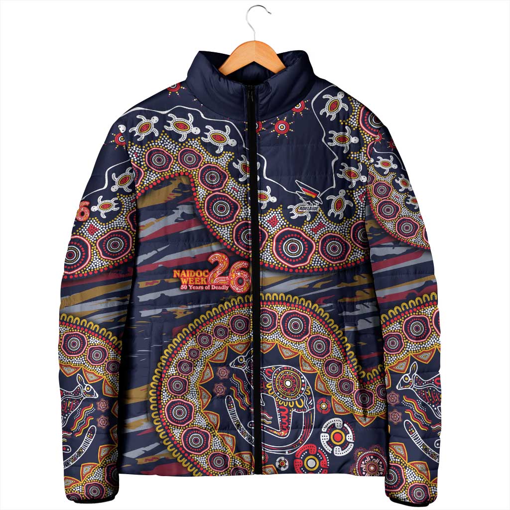 Adelaide Crows NAIDOC Week 2026 Padded Jacket Australian Aboriginal Dot Art Dreamtime Pattern Style