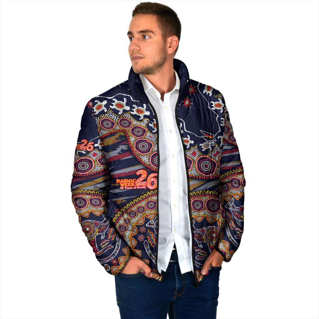 Adelaide Crows NAIDOC Week 2026 Padded Jacket Australian Aboriginal Dot Art Dreamtime Pattern Style